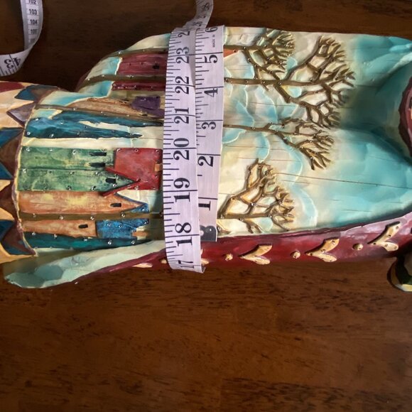 One Of A Kind Hand Crafted Lighted Folklore 20" Santa - Picture 10 of 14